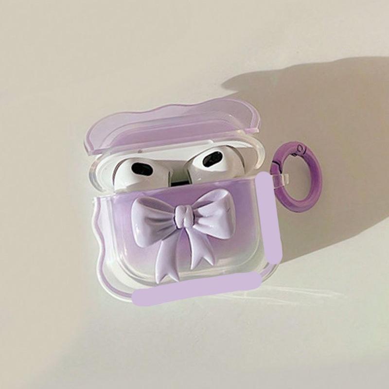 Ins smudge bow for Apple AirPods Pro earphone cover 1/1 niche girl 1st generation earphone case Korea