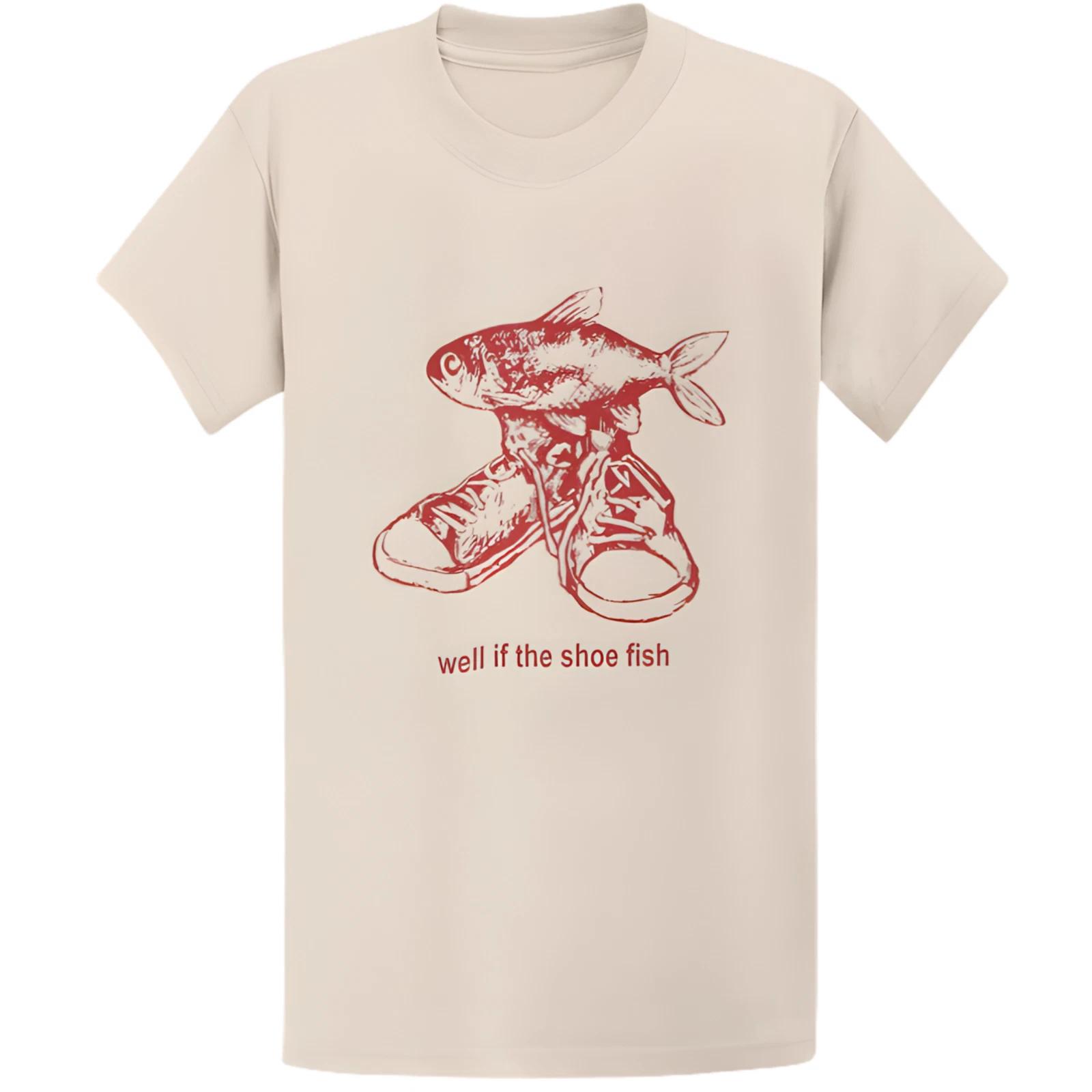 Gildan 5000 Shoe Fish Cursed Meme T-Shirt - Y2K Weirdcore Ironic Gift Tee 3XL