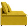 Modular Sofa Center Module with Cushions Yellow 100 Cm
