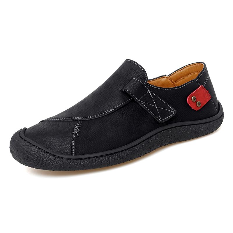 Nye Håndlagde Herre Fritidssko Kjøresko Vintage Stil Herre Fottøy for Fotturer Utendørs Loafers Ekte Lær Herre Fritids Gåsko