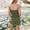 Women Fashion Sexy Color One-shoulder Ruffles Female Leisure Jumpsuit