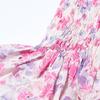 Spring 2025 Fashion: Sexy Tube Top Dress with Printed Lace and Waist-Slimming Design