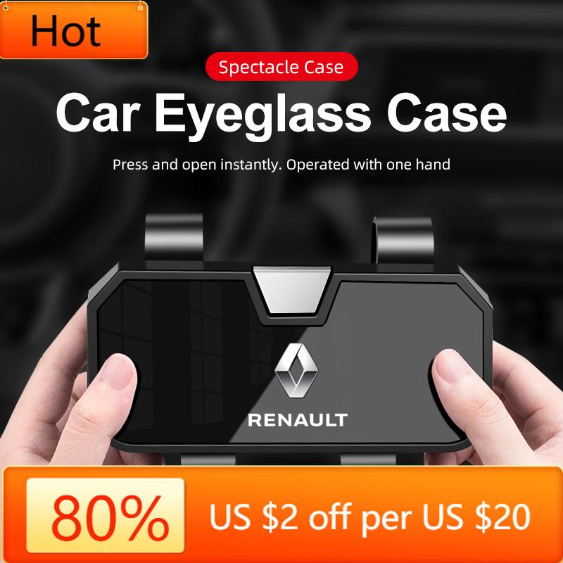 2026 Hot For Renault Interior Stickers Car Sun Visor Glasses Clip Eyeglasses Holder For Renault Grand Scenic 4 XMOD Megane Clio