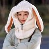 Winter Warmer Skikopfhörer Abdeckung Bequem Weiches Fleece Skimütze Schalwärmer Cartoon Niedliche Hasenohren Dekorative Helmabdeckung Mütze