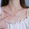 Geometric Square Necklace: High-End Light Luxury Pendant for Women