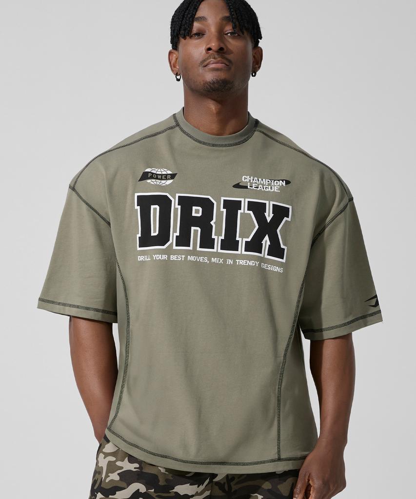 DRIX Overlock Steek Oversized Halve Mouw_Wit