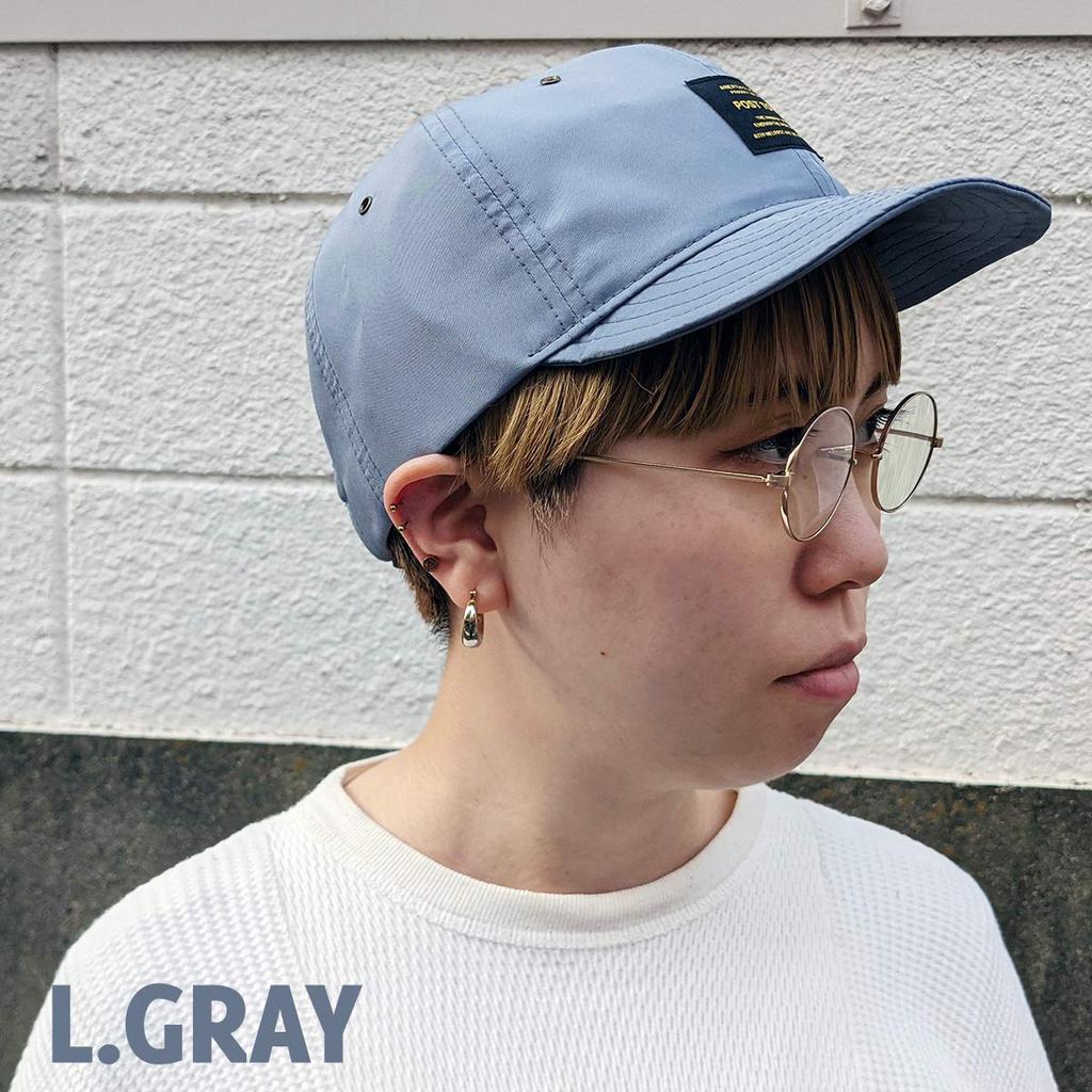Post To Be Tag Duspo Cap Umpire Short Brim Wired Free Size Light Gray