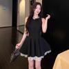 Thousand Gold Wind Small Black Dress Dress Women's Summer High-end Birthday Party Small Gift Dress, Thin Sleeveless Vest Skirt