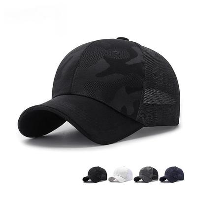 Camouflage Summer New Sunshade Breathable Mesh Cap Men's and Women's Outdoor Leisure Baseball Cap Simple Sun Hat