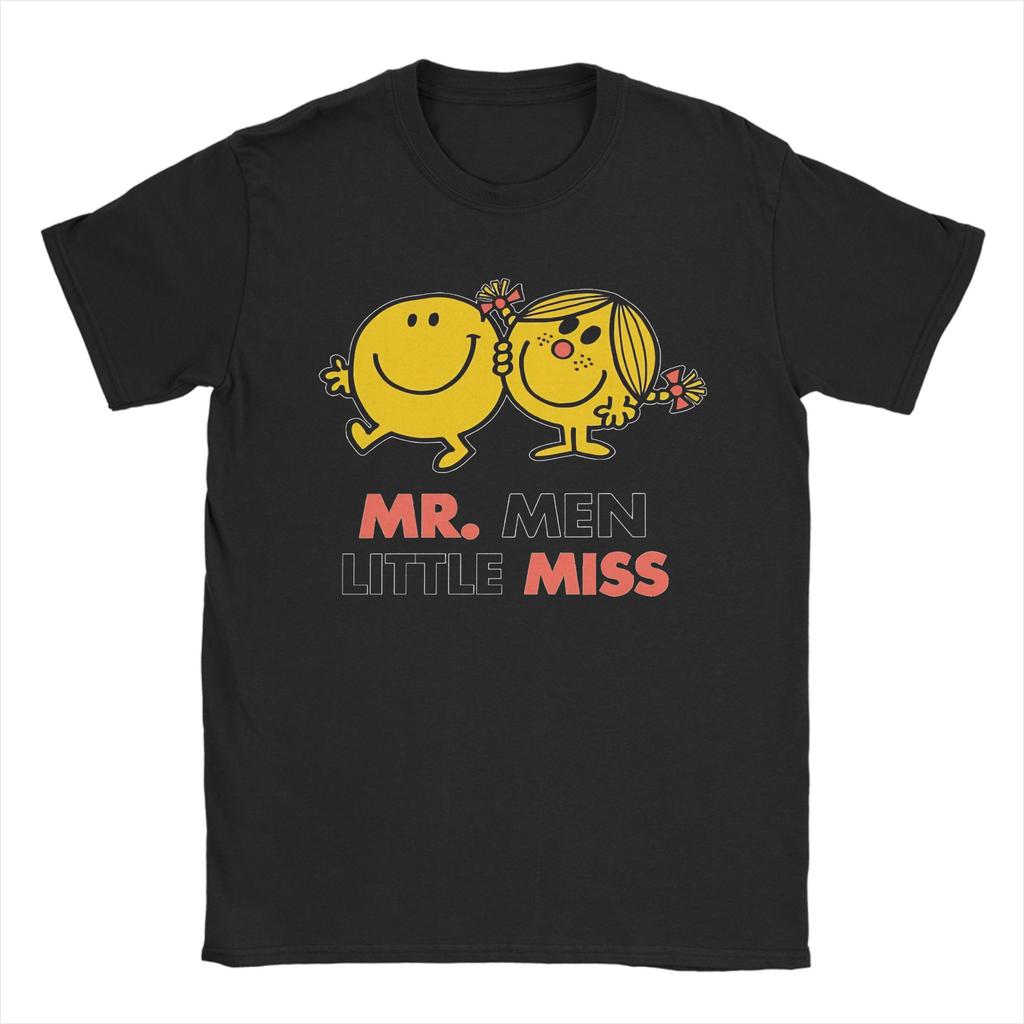 חולצת טי Mr Men Little Miss לגברים ונשים כותנה ביגוד אסתטי צווארון עגול שרוול קצר