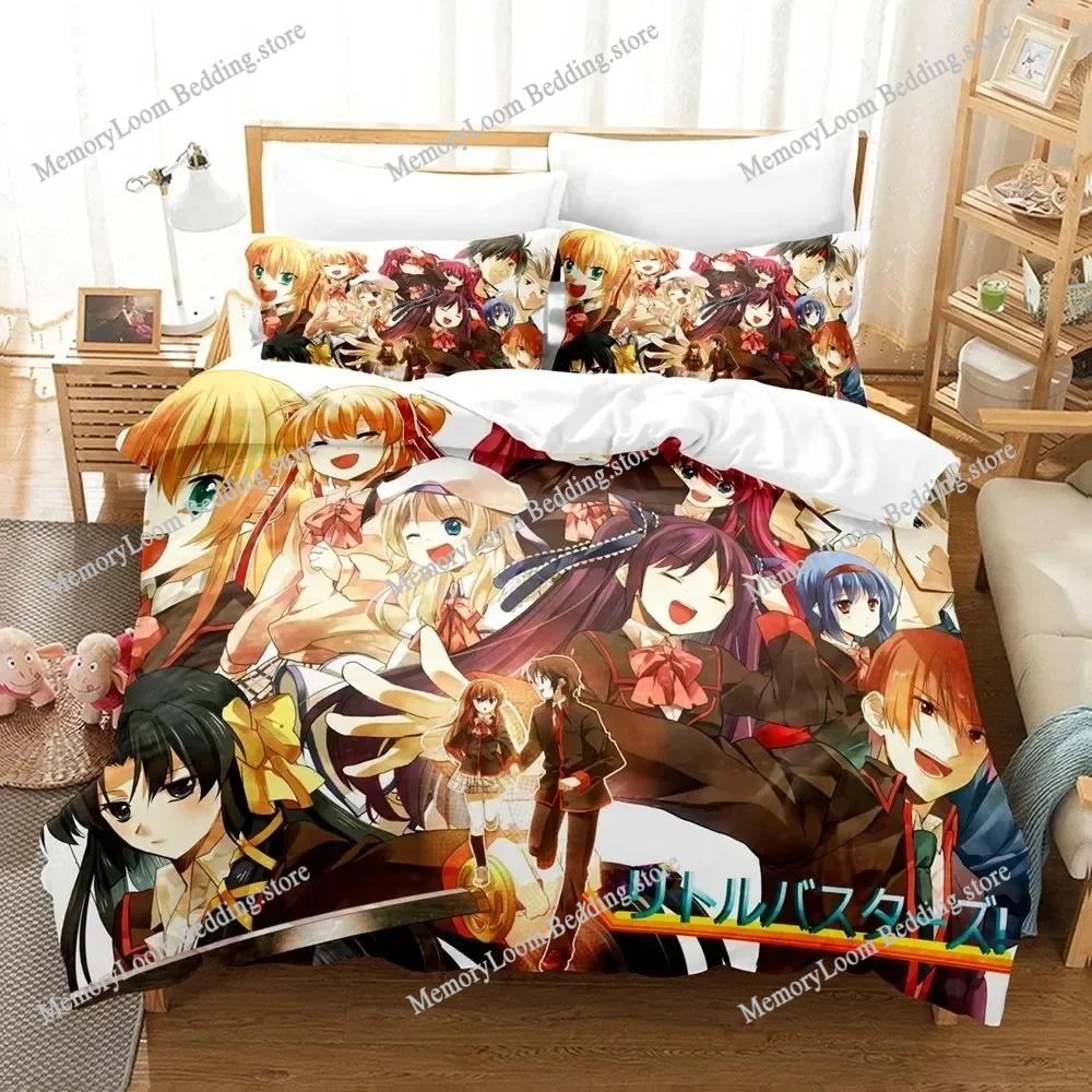 Little Busters Premium Luxury Bedding Set Japan Cartoon Soft Duvet Cover Plush Comforter Bedspread Twin/Single Size Printed