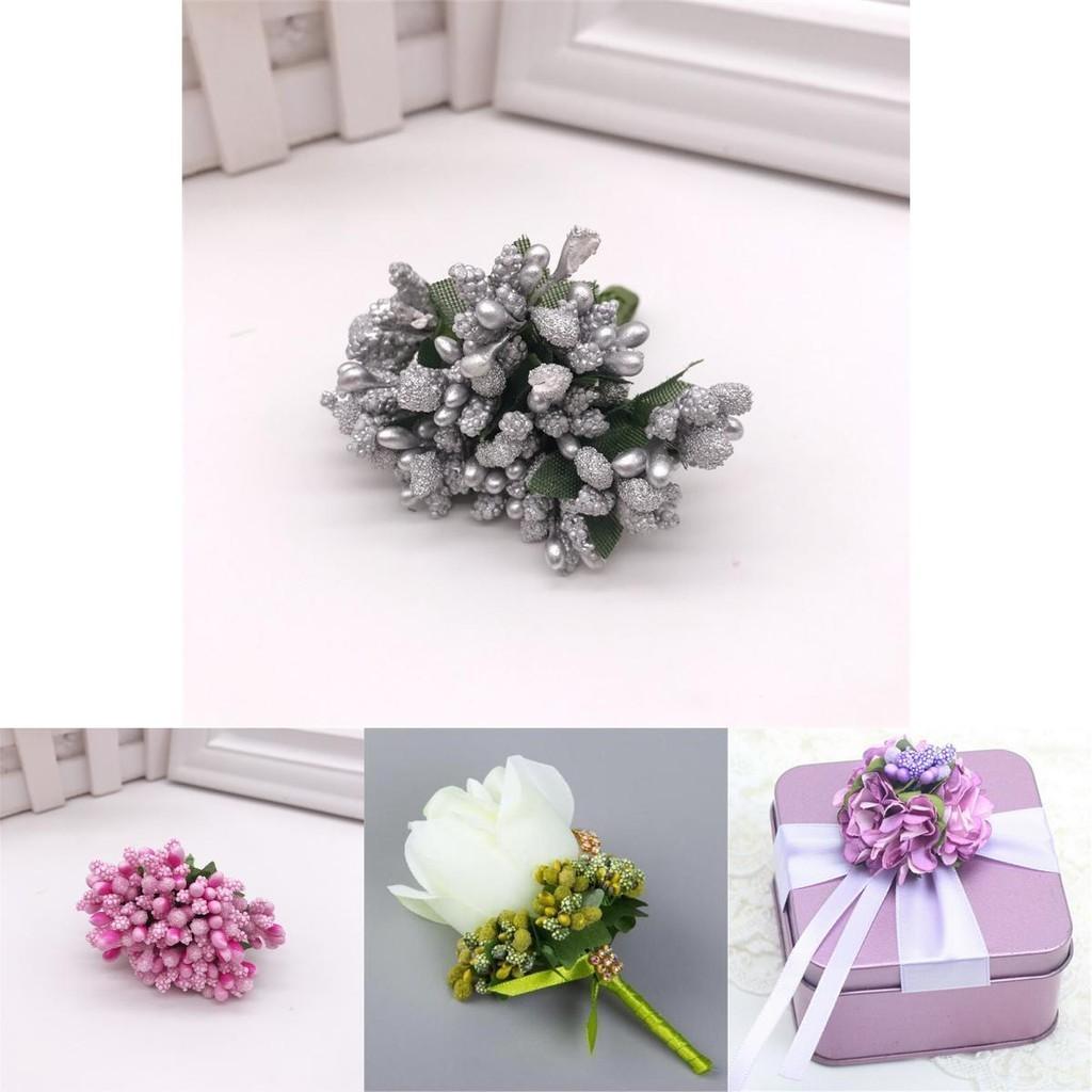 Elegant 12pcs Small Pearl Berry Bunch For Beautiful Diy Wreath And Wedding Decor
