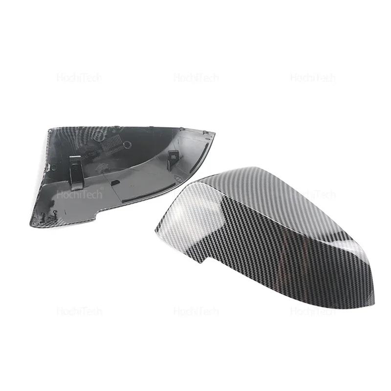 For BMW 5 6 7 Series F10 F11 F07 F06 F12 F13 F01 F02 F03 F04 LCi Carbon Fiber Glossy Black Replacement Side Mirror Covers Cap