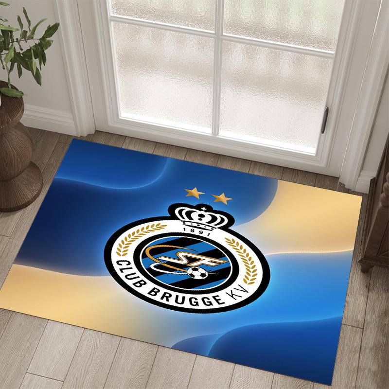 Club Brugge FC Design Tappeto in Velluto di Cristallo Accogliente Non?Tappeto Stampato Antiscivolo per Camera da Letto Soggiorno Ingresso