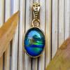 15 Ct Oval Cut CERTIFIED Natural Opal 925 Sterling Silver MULTICOLOR Pendant