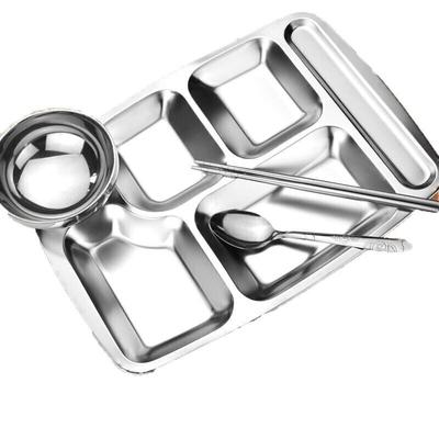 Danshi Zhiyuan 201 Stainless Steel Divided Lunch Tray