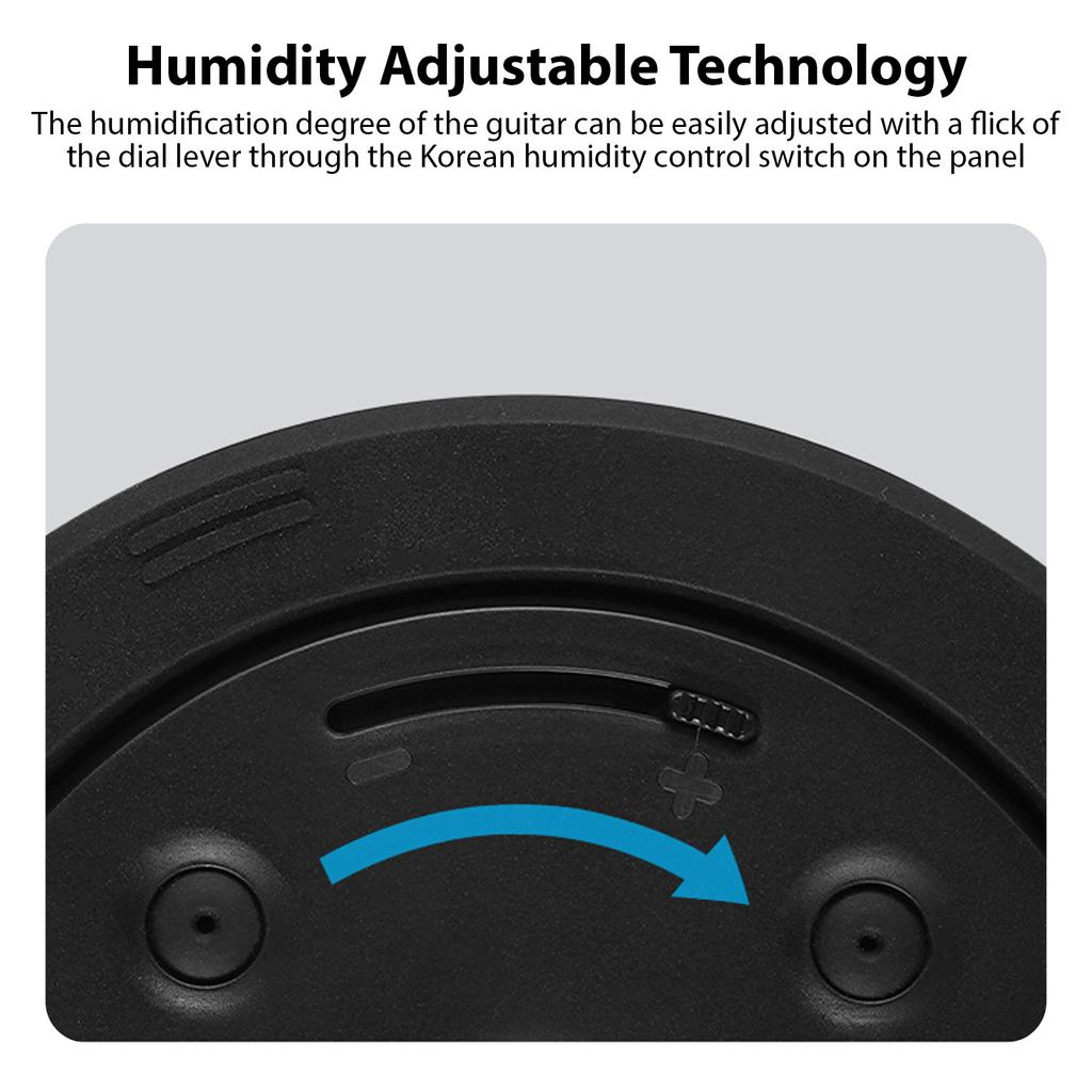 Guitar Humidifier with Adjustable Metal Hygrometer Acoustic Guitar Humidifier Feedback Suppressor and High Density