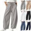 Pantaloni a Botte in Velluto a Coste da Donna Vita Elastica Gamba Larga Pantaloni Larghi con Tasche Pantaloni Casual da Donna Comodi