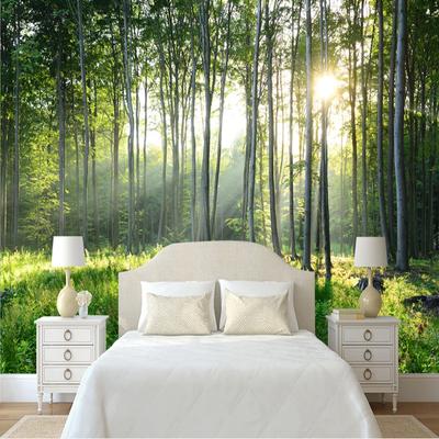 Photo Wallpaper 3d Green Forest Nature Scenery Murals Living Room Bedroom Background Wall Mural Modern Home Decor