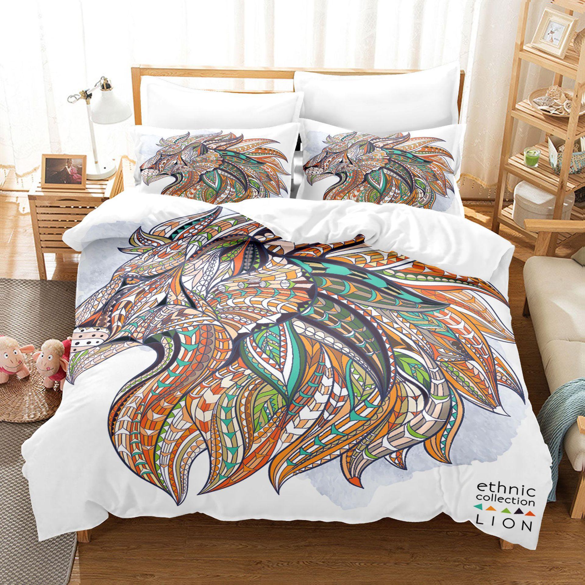 

Animal Digital Printing Three-Piece Home Textile Bed Sheet Kit 3D Three-Dimensional 90G Grinding Four-Piece Set 70 * 133