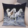 Wild Horse Cushion Cover Decor Animal Print Pillowcase  for Sofa Home Car Children Room Super Soft Plush Pillow Case ,(1)
