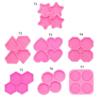 Molde de Resina para Pegador de Celular Redondo/Coração/Triângulo Molde de Carretel de Crachá de Silicone Molde de Fundição de Joias para Chaveiro de Resina DIY Pingente