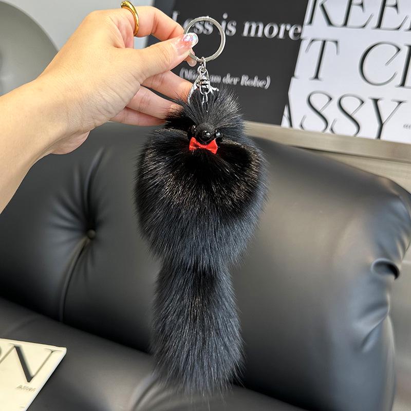 Cute Plush Fox Fur Keychain - Baby Fox Pendant & Cartoon Doll Bag Charm