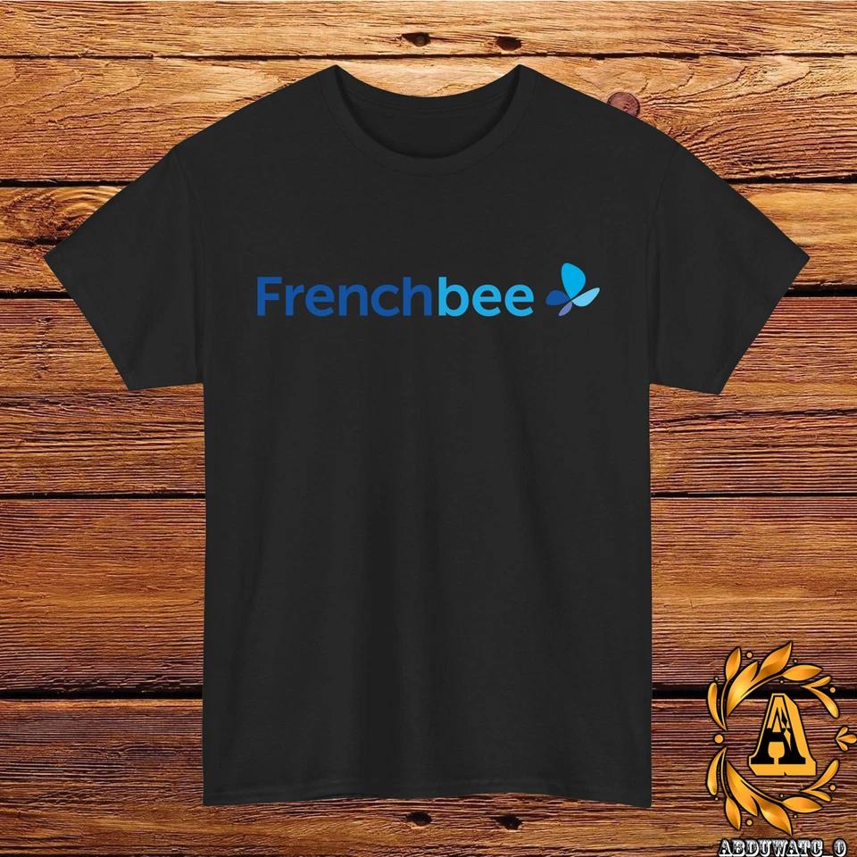 French Bee Airlines Logo T-Shirt Black/Grey/White/Navy/Red/Light Blue S-5XL 2XL