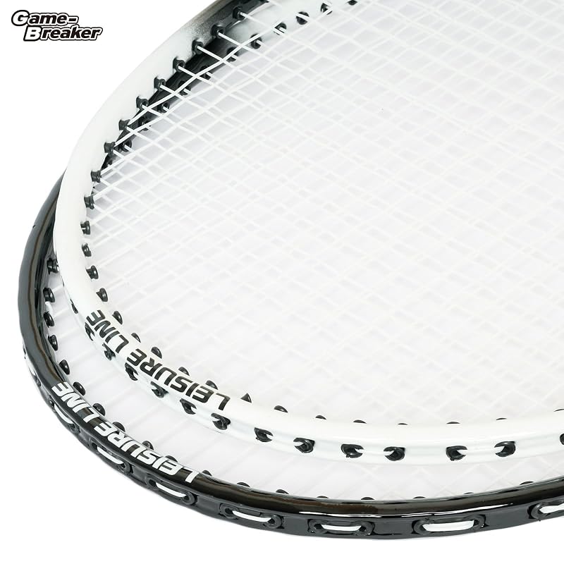 Onda Badminton Set: 2 Rackets, 2 Shuttlecocks, and Storage Case. Lightweight, suitable for beginners and practice. Available in Black and White.
