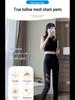 Sommerliche Mesh-Haifischhose für Damen: Yoga-Leggings mit hoher Taille und Hüftlifting in Slim Fit