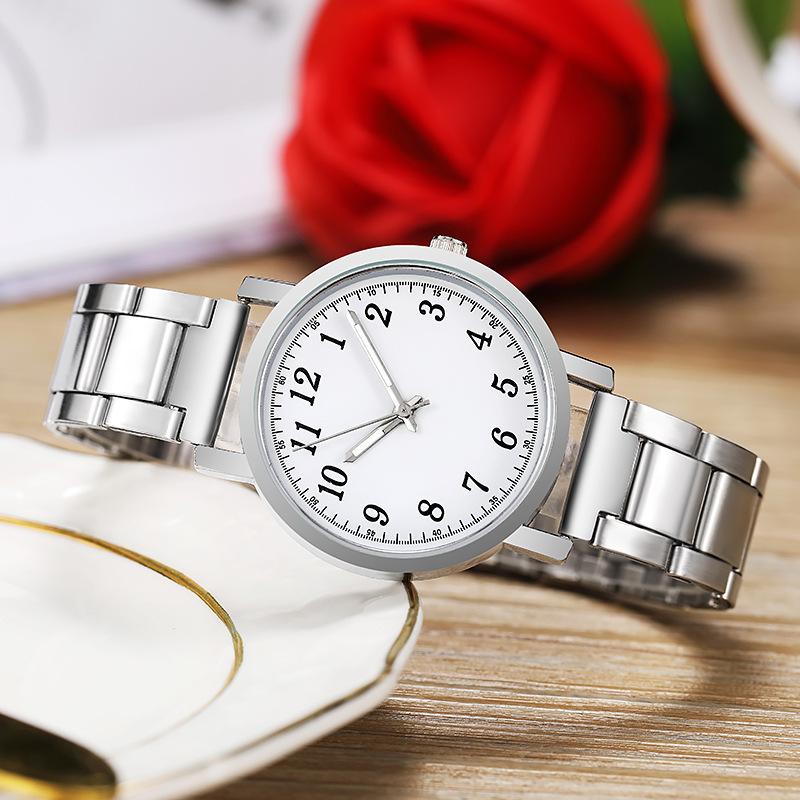 Damen-Stahlband Herren- und Damen-Paaruhren, Ein Paar Geschenkuhren