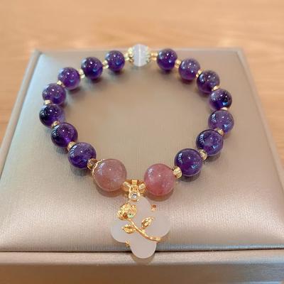 Amethyst Bracelet Women'S Light Luxury Retro  Bangles Women Fashion Jewelry Accessories Gift