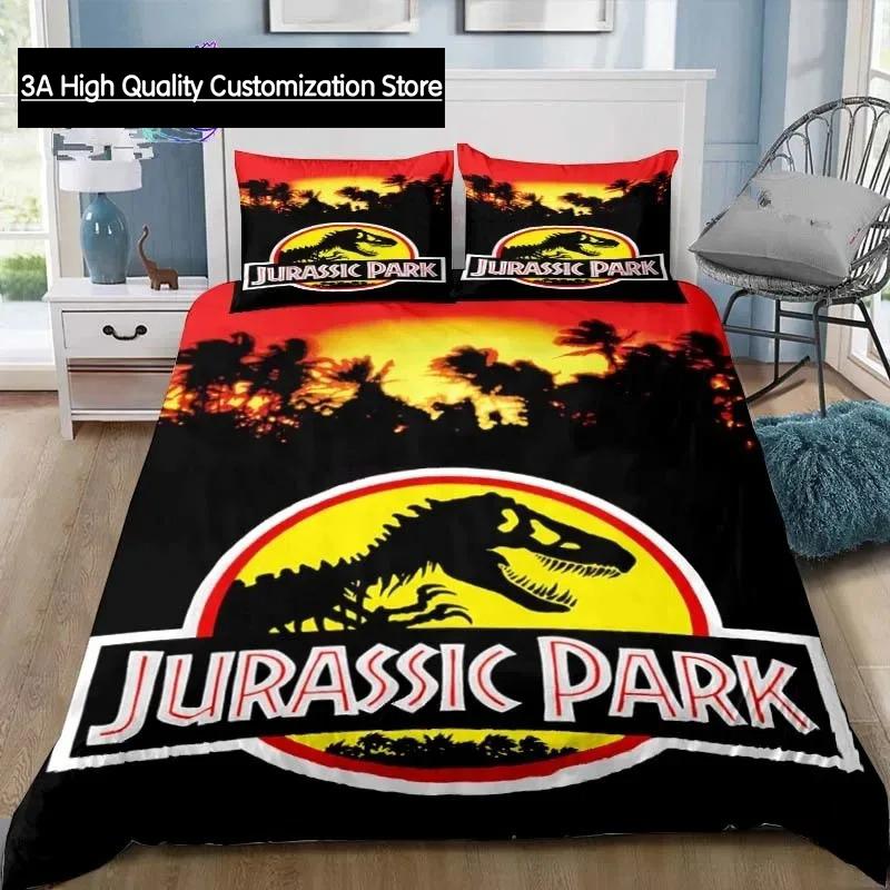 Dinosaur Jurassic Park 3D Print Bedding Set Single Twin Full Queen King Size Bed Set Adult Boys Bedroom Bedding Gift