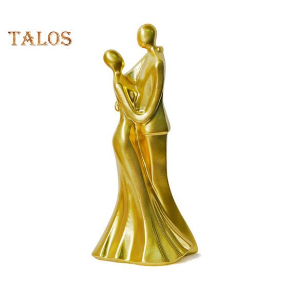 Dancing Couple Statue Resin Abstract Couple Ornament Desktop Hugging Couple Sculpture for Bedroom Living Room Decor Wedding Gift