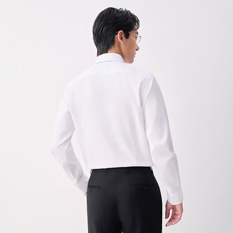 Baoxiniao Men's Business Non-Iron Pure Cotton Long Sleeve Shirt
