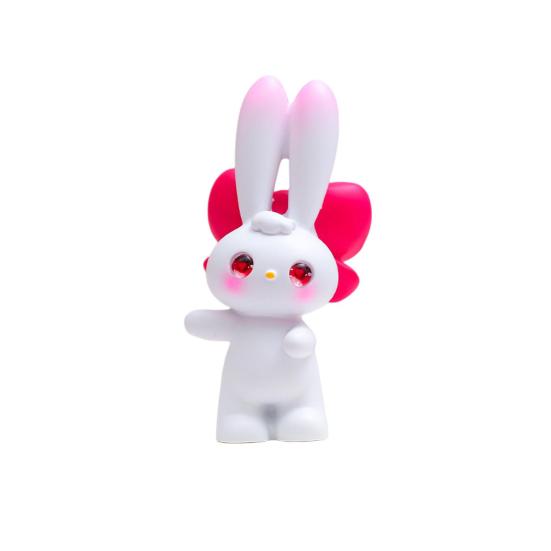 Fashion Eye-catching Decorative Non-fading Adorable Bunny Rabbit Sculpture Ornament Office Supply Statue
