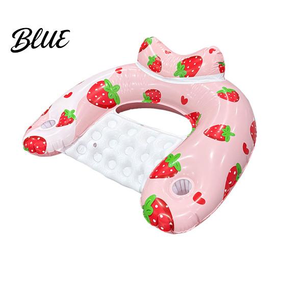 Swimming Pool Accessories U-shaped Inflatable Float for Adults Blow-Up Floating Lounge Chair Summer with Drink Holder Party Beach Lake Essentials