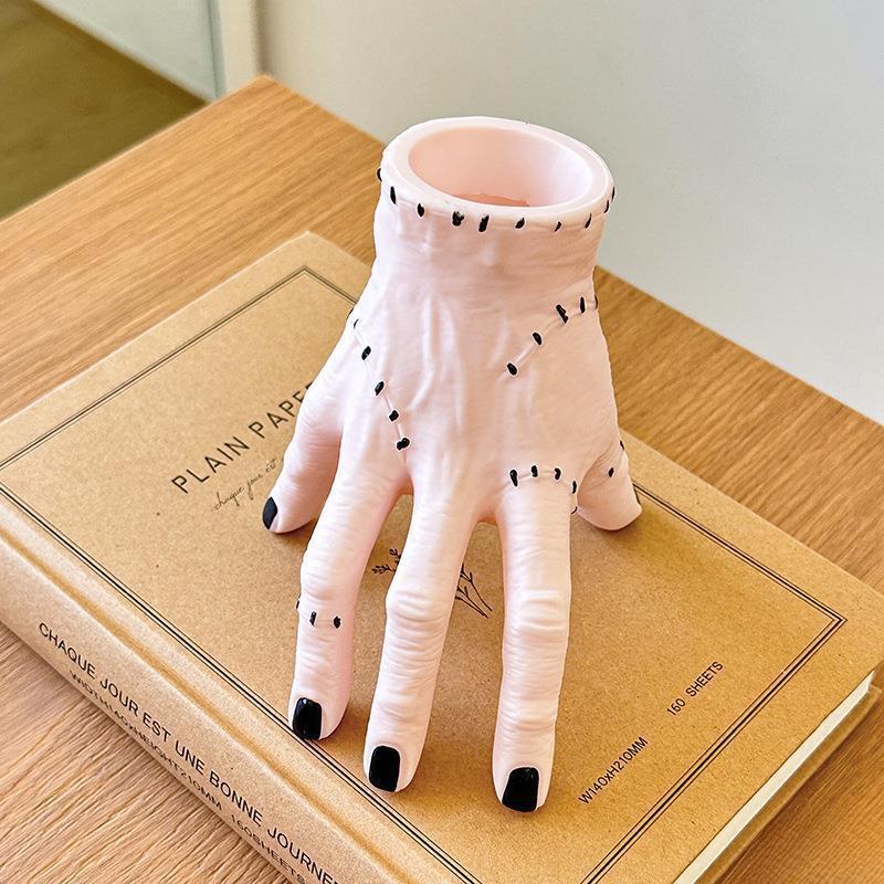 Creative Horror Hand Pen Holder: Multifunctional Desk Storage & Decorative Ornament for Student, Office, or Living Room.