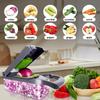 16 in 1 Vegetable Chopper with Container, Food Processor, Dicer, Slicer, Multifunctional Kitchen Gadget, Gray, Plastic/Stainless Steel
