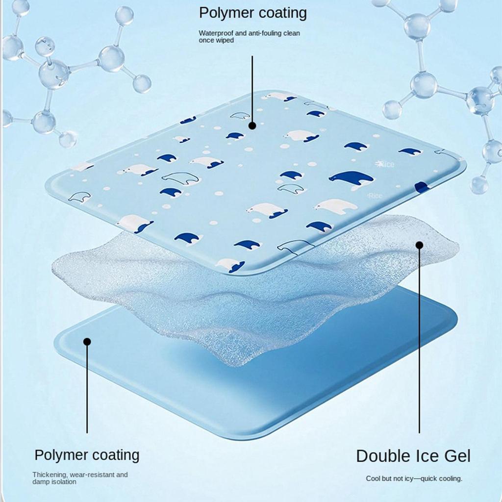 Cooling Pet Mat Breathable Washable Summer Pad Dog Cat Self Cool Blanket for Kennel Crate and Bed Sleeping Dog Cooling Pad