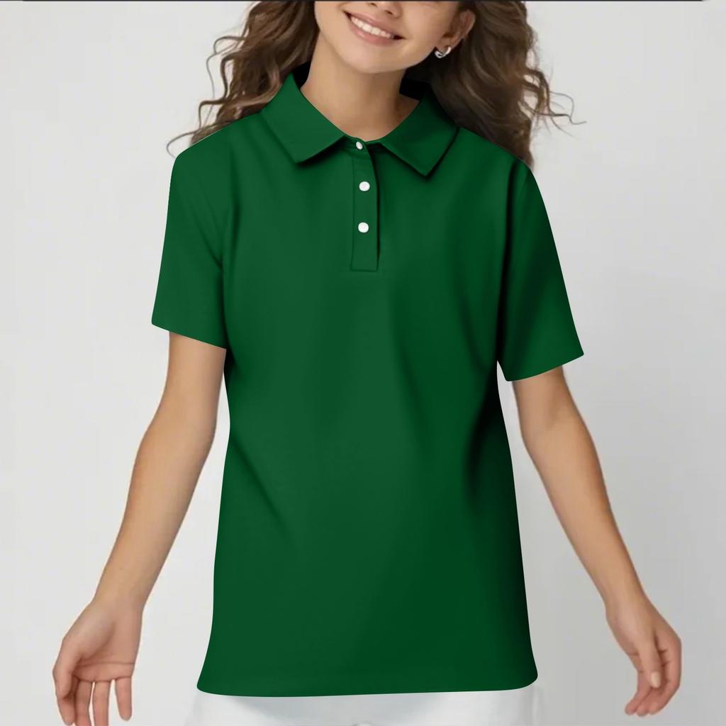 Children's Daily Casual Short-sleeved Solid Color Tops T-shirt