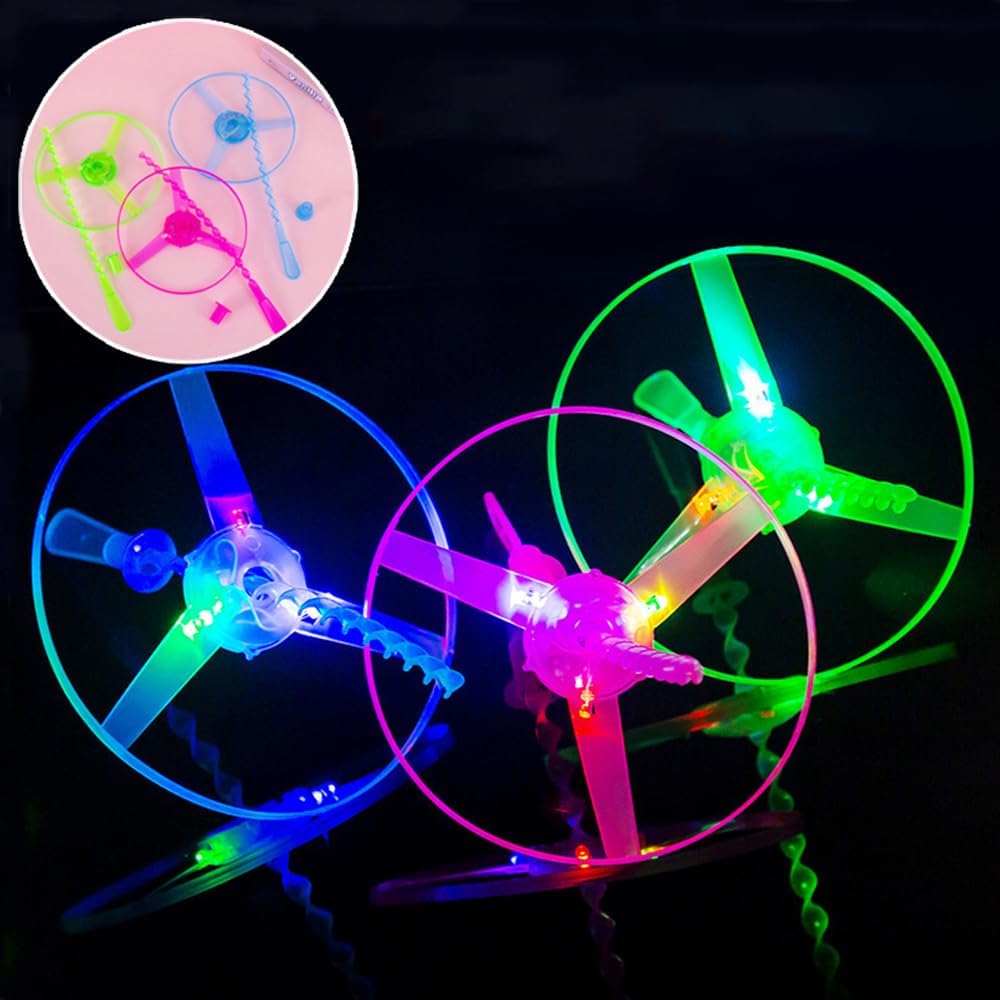 Piucrty Party Bag Children's Birthday Propeller Light Toy Years Give Aways Children Luminous Flying Toy Party Gadgets LED Gift Gift Wonder Bag