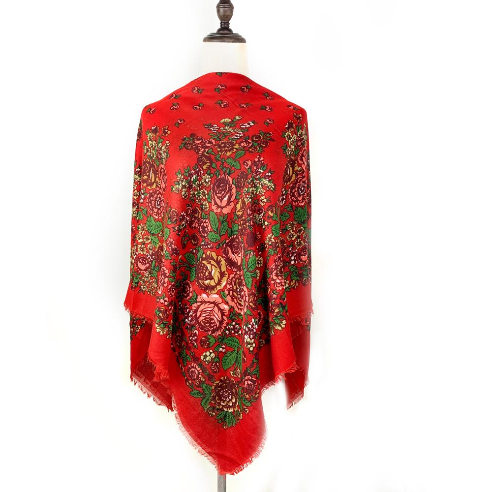 

120*120см Роскошный Платок Русский Квадратный с Цветочным Принтом Женский Дышащий Тонкий Бандана Шаль Фуляр Женский Пляжная Стола Леди Накидки