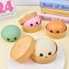 Simulation Dumpling Squishy Rebound Soft Squeeze Stress Ball With Bamboo Steamer Box Anti-Stress Toy Sensory For Creative Gift