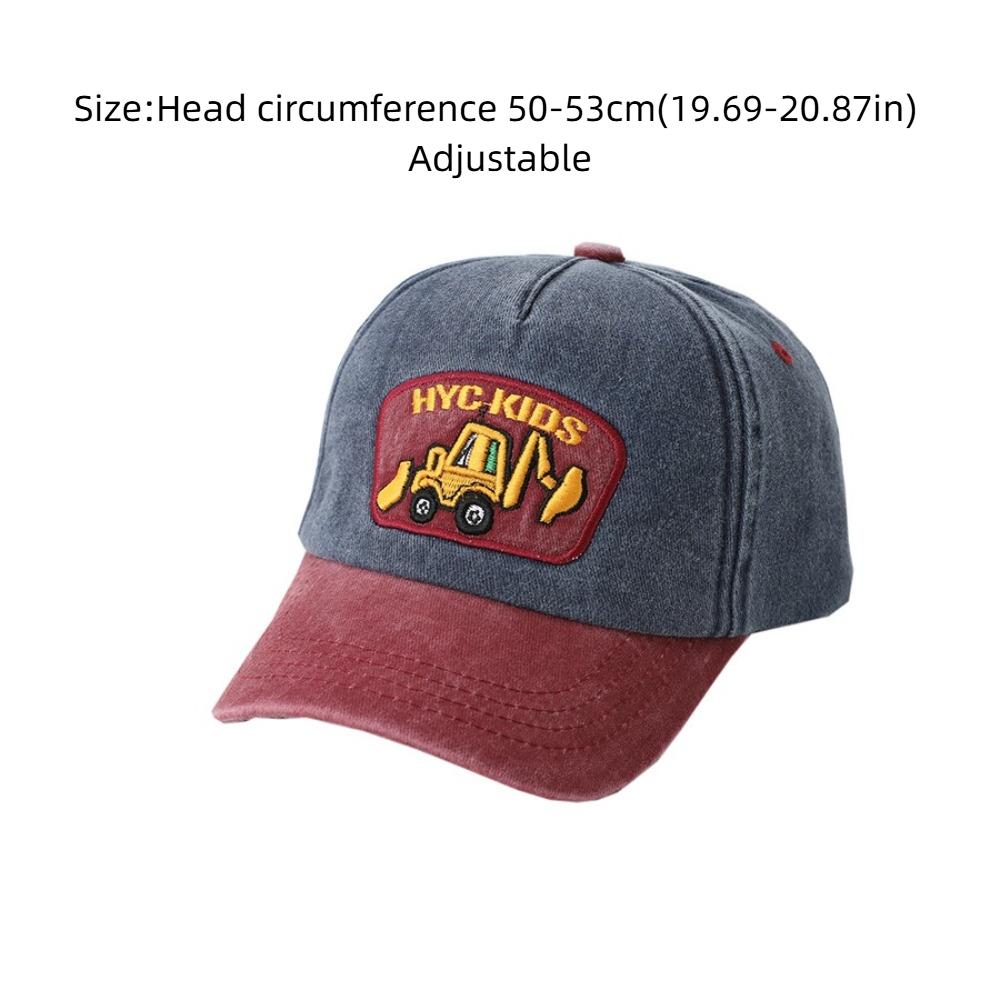 Cappellino con visiera regolabile Colore lavato Cappellino da baseball 2025 Cappello da sole Bambini