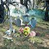 1PC Halloween Creepy Ghost Horror Ornament Glowing Skeleton Ground Plug Hands Set Warm Light Skeleton Decoration Street Lamp