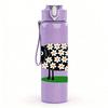 1PC Daisy Sheep Cartoon Print 750ml Color Plastic Sports Water Bottle Leakproof Flip Straw Lid Suitable for Sports Office Home Use