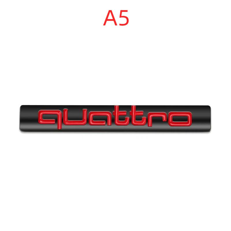 

6 colors Metal Quattro Logo Front Grill Badge Emblem Sticker Decals A5