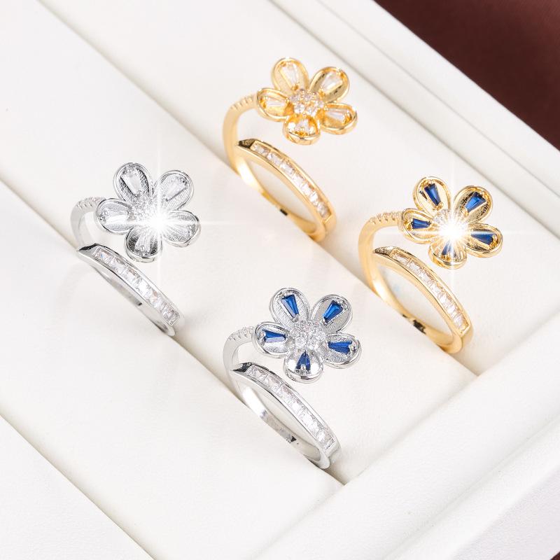 Exquisite Pastoral Sweet Daisy Open Ring - Versatile Pure Copper Women's Jewelry