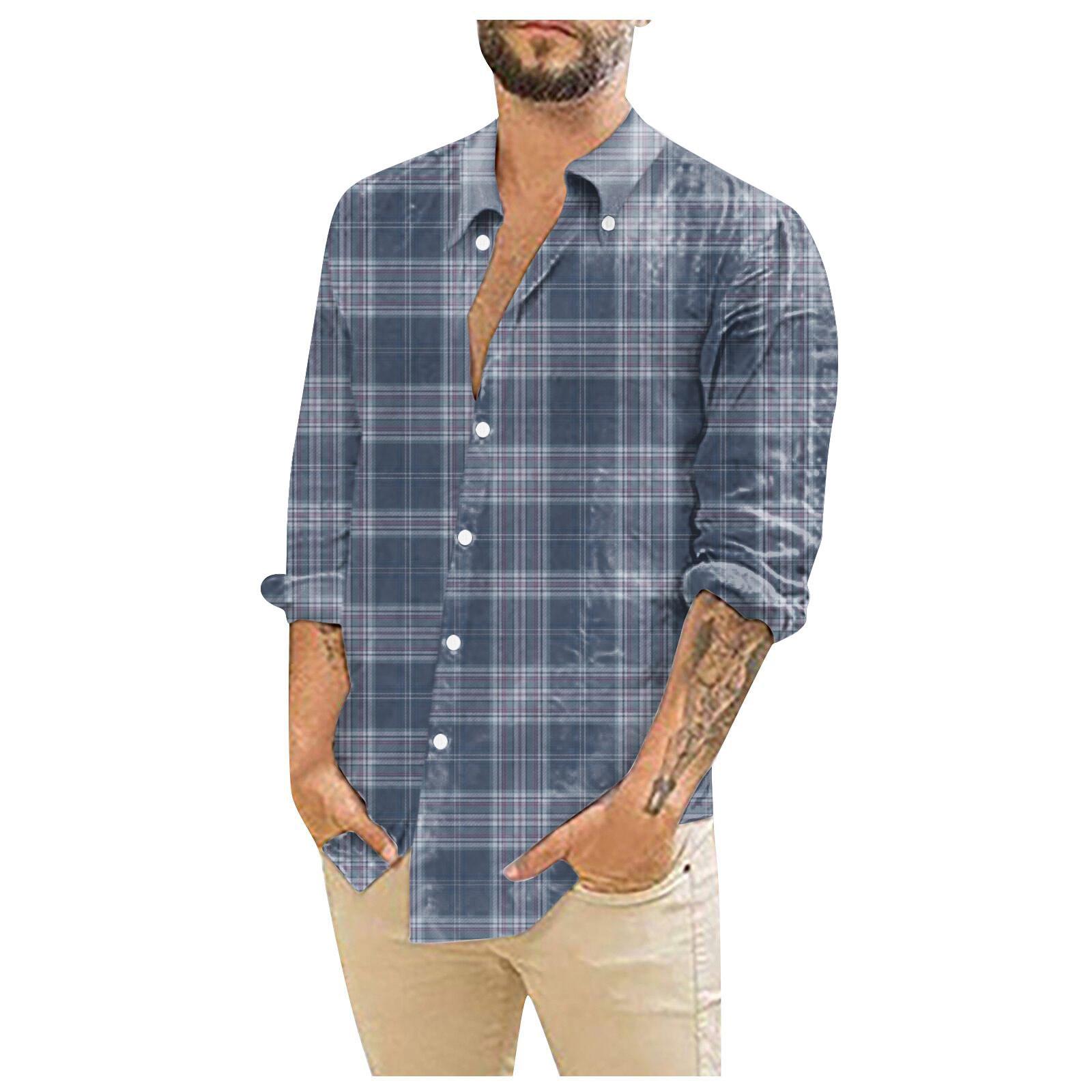 

Дизайнерская весна-лето мужская повседневная 3D-хэллоуинская печать Гавайская рубашка Блузка Рубашки с длинным рукавом XXXL тёмно-синий